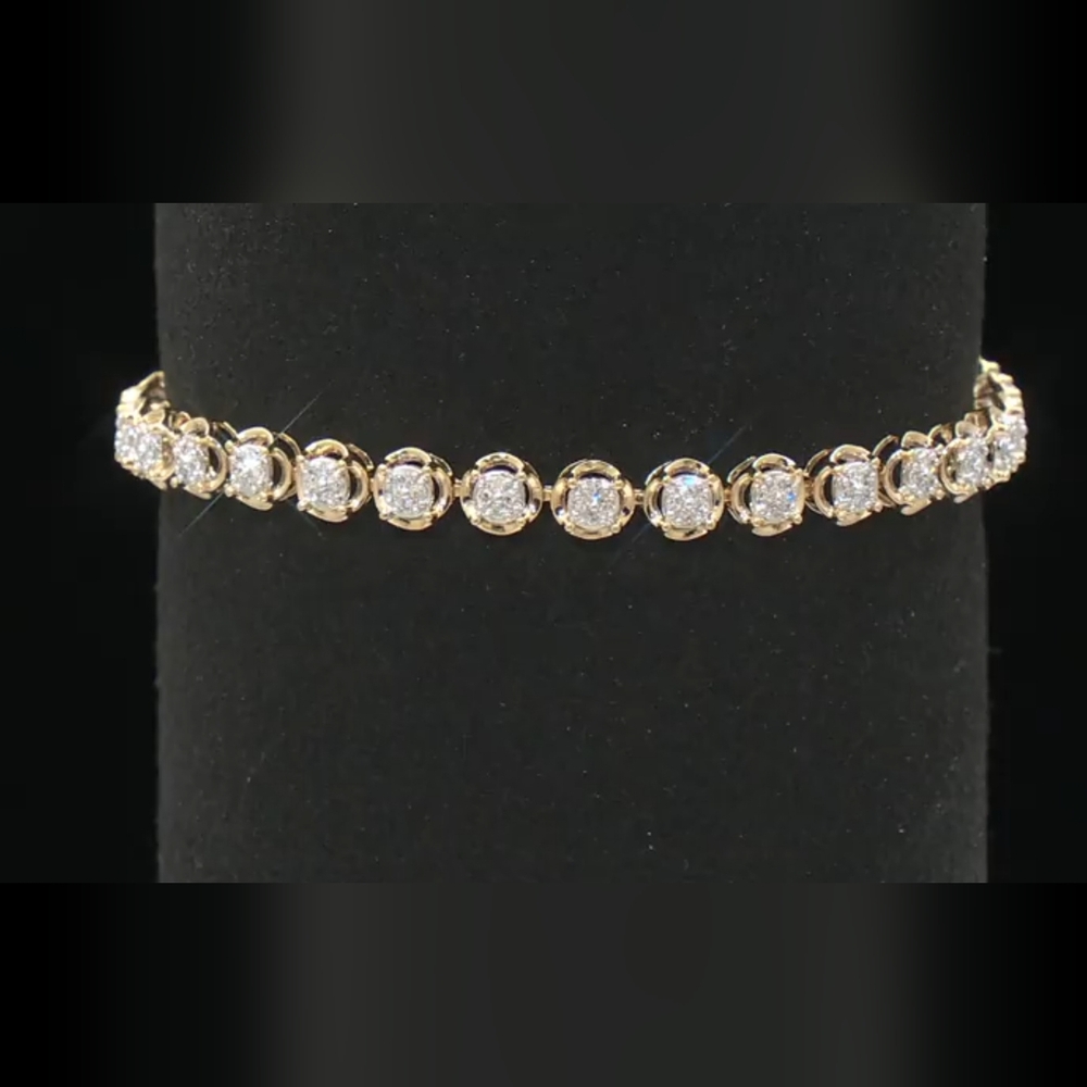 JTV White Lab-Grown Diamond Tennis Bracelet 1.00ctw